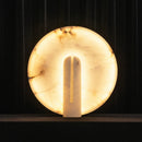 Alabaster Modern Disc Table Lamp