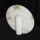 Alabaster Modern Disc Table Lamp