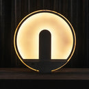 Alabaster Modern Disc Table Lamp