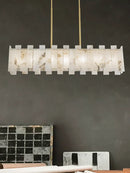 Alabaster Rectangular Linear Chandelier