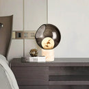 Alabaster Modern Smoked Glass Table Lamp
