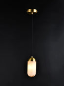 Alabaster Moonshade Copper Pendant Lamp