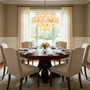 Alabaster Multi-Layer Brass Chandelier