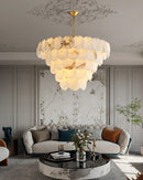Alabaster Multi Layer Round Chandelier