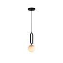 Alabaster Oval Ring Pendant Lamp