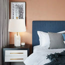 Alabaster Raw Fbric Table Lamp