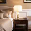 Alabaster Raw Fbric Table Lamp