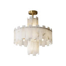 Alabaster Regina Modern Round Chandelier