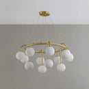 Alabaster Sphere Ring Chandelier