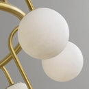 Alabaster Sphere Ring Chandelier