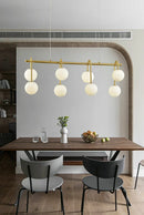 Alabaster Sphere Ring Chandelier