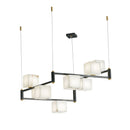 Simple Alabaster Square Box Chandelier