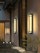 Imitation Alabaster Square Outdoor Wall Light