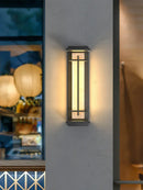 Imitation Alabaster Square Outdoor Wall Light