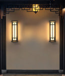 Imitation Alabaster Square Outdoor Wall Light