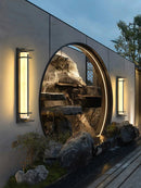 Imitation Alabaster Square Outdoor Wall Light