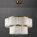 Alabaster diamond chandelier