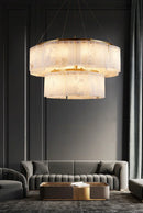 Alabaster diamond chandelier