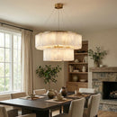 Alabaster diamond chandelier