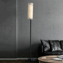 Alabaster Years Brass Floor Lamp