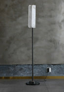 Alabaster Years Brass Floor Lamp