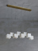 Alabaster Box Chandelier 28.3"