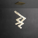 Alabaster Box Chandelier 28.3"