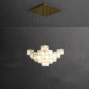 Alabaster Box Chandelier 28.3"