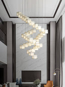 Alabaster Box Chandelier 28.3"