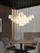 Alabaster Box Chandelier 28.3"