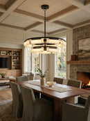 Rectangle Fusion Alabaster Chandelier