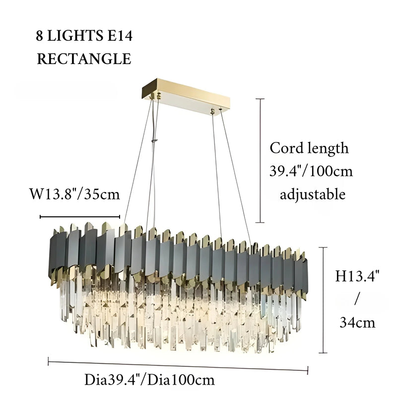 Alfianello | Creative Drum Crystal Hanging Lighting For Living Room