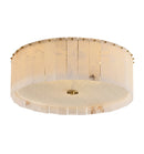 Alabaster Copper Round Ceiling Lamp