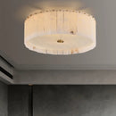 Alabaster Copper Round Ceiling Lamp