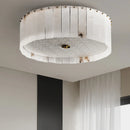 Alabaster Copper Round Ceiling Lamp