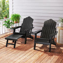 All-Weather HIPS Patio Adirondack Lounge Chair with Retractable Footrest by LJGDeals