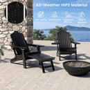 All-Weather HIPS Patio Adirondack Lounge Chair with Retractable Footrest by LJGDeals