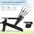 All-Weather HIPS Patio Adirondack Lounge Chair with Retractable Footrest by LJGDeals