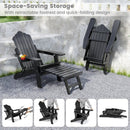 All-Weather HIPS Patio Adirondack Lounge Chair with Retractable Footrest by LJGDeals