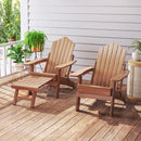 All-Weather HIPS Patio Adirondack Lounge Chair with Retractable Footrest by LJGDeals