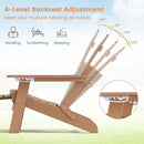 All-Weather HIPS Patio Adirondack Lounge Chair with Retractable Footrest by LJGDeals