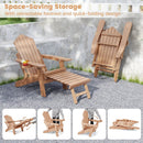 All-Weather HIPS Patio Adirondack Lounge Chair with Retractable Footrest by LJGDeals