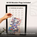 Poster Travel Tracker States USA