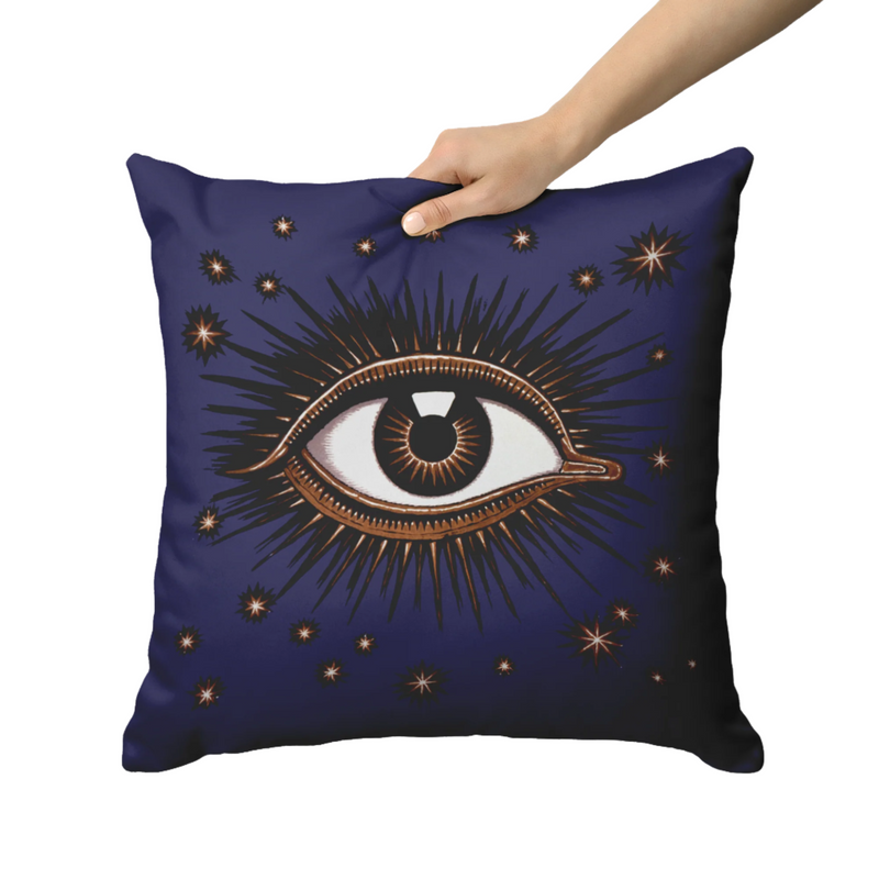 "All Seeing Eye" Throw Pillow (Violet)