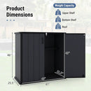 All-Weather Storage Box with Floor and Removable Shelf for Patio and Lawn by DirectDeals