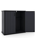 All-Weather Storage Box with Floor and Removable Shelf for Patio and Lawn by LJGDeals