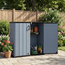 All-Weather Storage Box with Floor and Removable Shelf for Patio and Lawn by DirectDeals