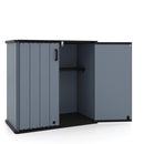 All-Weather Storage Box with Floor and Removable Shelf for Patio and Lawn by LJGDeals