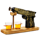 Hand Painted Pistol Whiskey & Wine Decanter