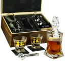 Whiskey Stones & Decanter Gift Set for Men & Women